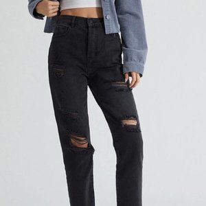 PacSun Black High Waisted Straight Leg Jeans